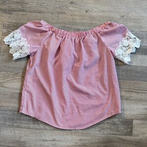 Roommates Red and White Striped Skirt Size S